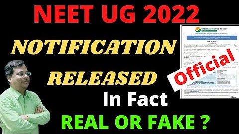 NEET 2022 Application from Released,NTA Public Notice , NEET 2022 Latest news Today