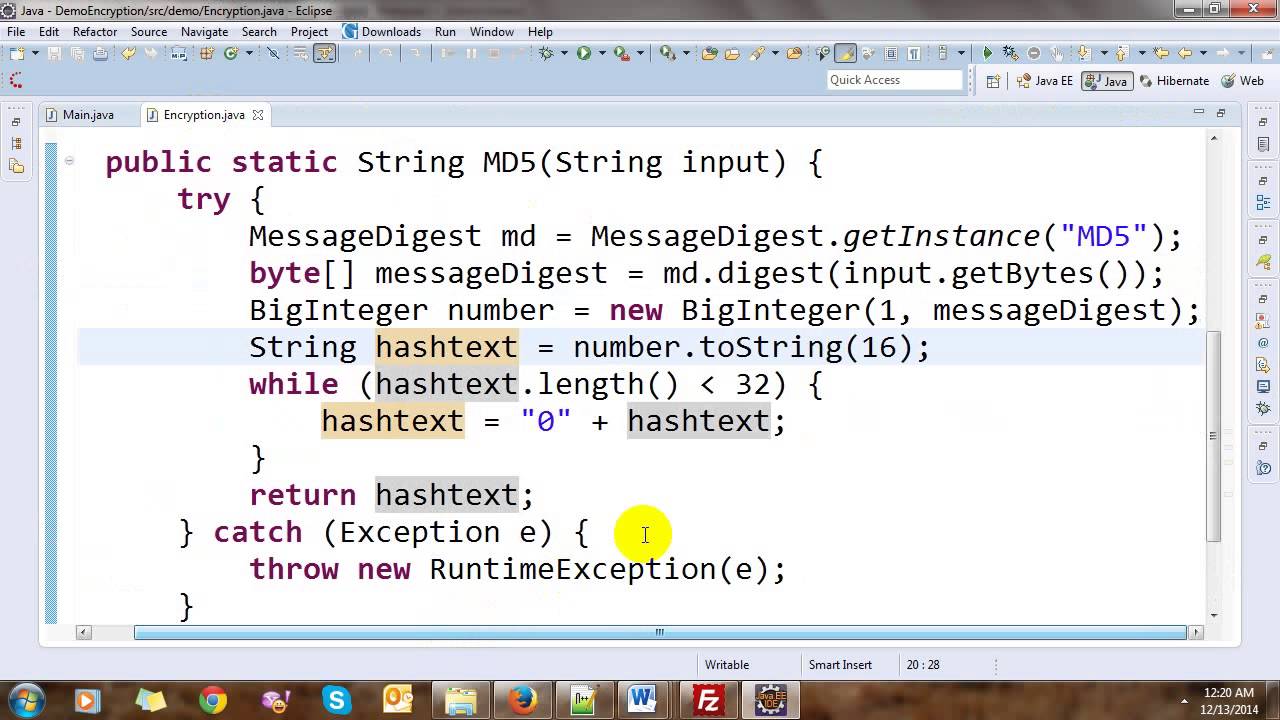 Warship amplification Impure Generate Secure Password with MD5 and SHA1 in Java - YouTube
