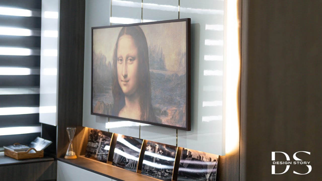 Inside A Cozy HDB With Unique Custom Made Art Frame Murphy Table ...