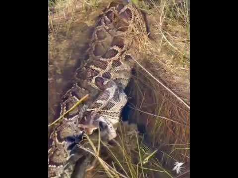 20ft invasive burmese python sucks down a great blue heron in 10 ...
