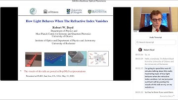 How Light Behaves When The Refractive Index Vanishes - CLEO 2020 Science and Technology Tutorial