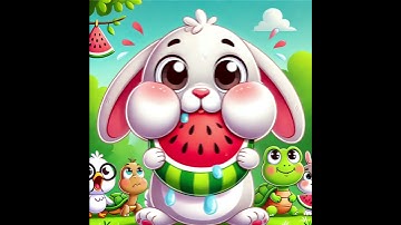 CUỘC THI ĂN DƯA HẤU CỦA GÀ CON #vuongquoccotich #hoathinhvuinhon #kechuyenbenghe #truyenhaychobe