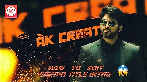 PUSHPA Title Intro🔥| Characters intro Animation for shortfilms 🎥