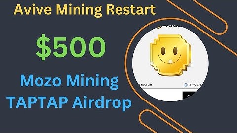 Mozo TapTap Mining App Full Guide, Avive Mining App Bot ,,#earnmoney #crypto