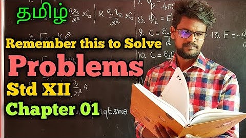 Electrostatics|Formula|Solve|Problems|Physics 12|Tamil|MurugaMP