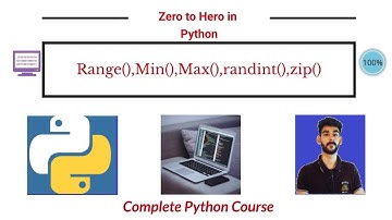 range, min, max,zip,random,in,enumerate ,input functions and operators  in python -lecture 10