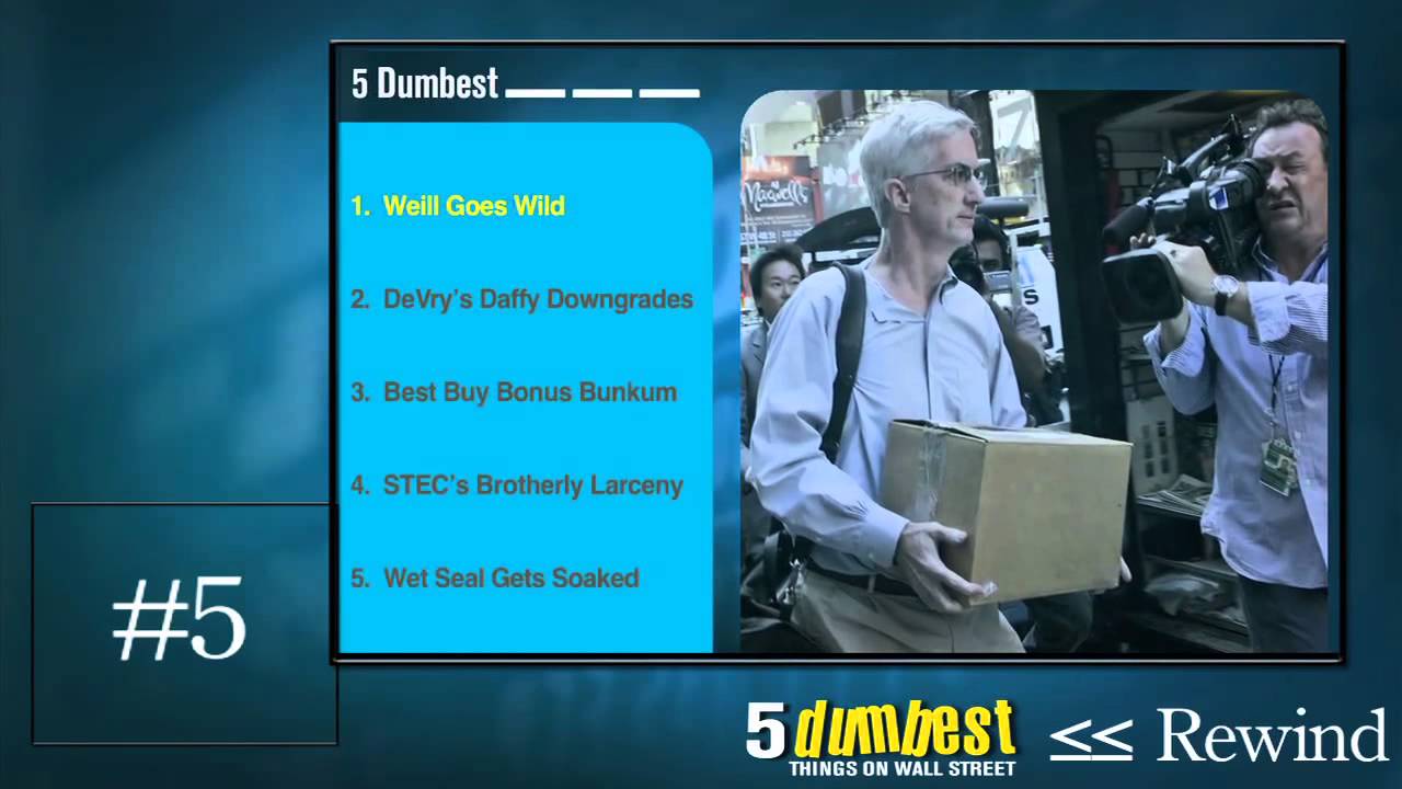 The 5 Dumbest Things on Wall Street: Summer 2012 Rewind