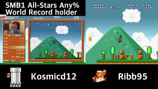 Kosmicd12 vs Me(Ribb95) Super Mario Bros. World 8-1 IL(All-Stars) Comparison