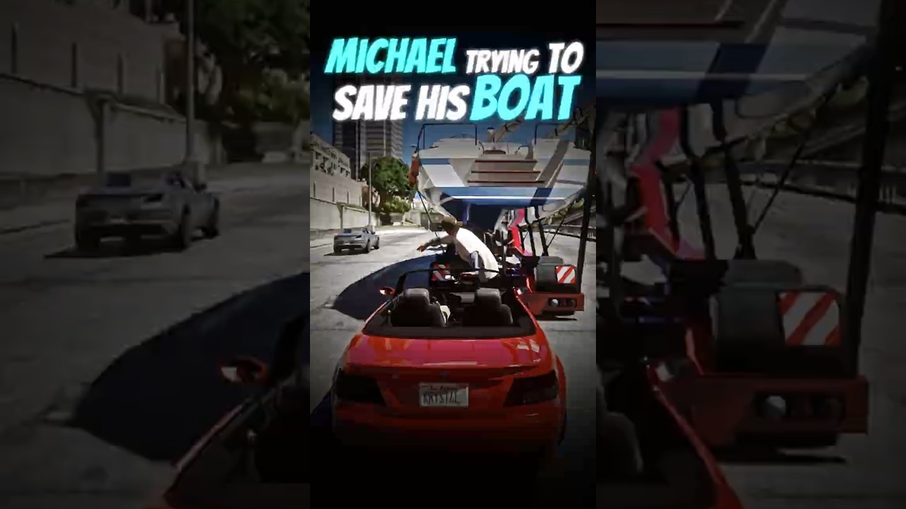 Michael Trying To Save His Boat. 