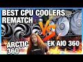 Best CPU Coolers Deathmatch: Arctic 360 vs. EK AIO 360 Liquid Coolers for AMD Ryzen