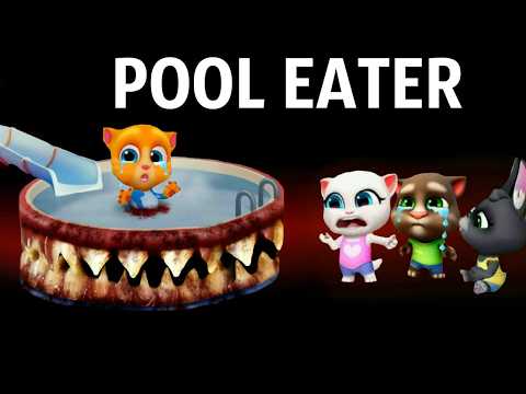 POOL EATER EAT GINGER AND BEN - My Talking Tom Friends - AMONG US - R.I.P ALL FRIENDS