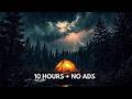 Rain Sounds for Sleeping Black Screen | Thunderstorm Over a Forest Tent | 10 Hours No Ads 🏕️⛈️