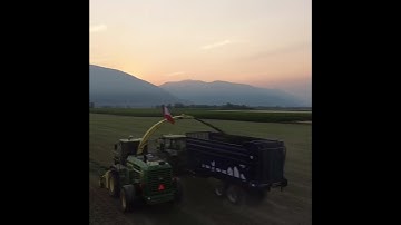 John Deere harvester doing third cut #farmmachinery #agriculture #johndeere #harvesting #drone