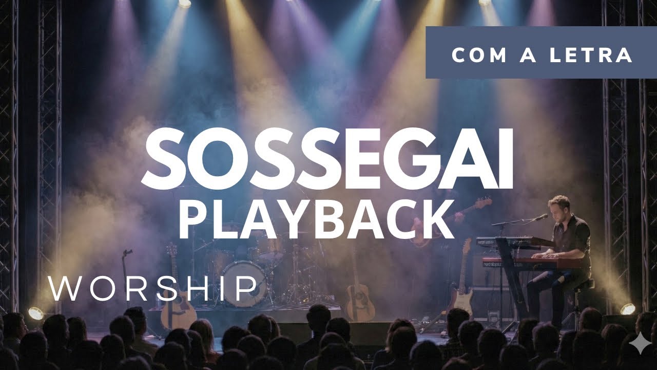 Sossegai  (Harpa Cristã) Playback Hino 578 Versão Worship