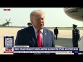 President Trump speaks to reporters ahead of dignified transfer