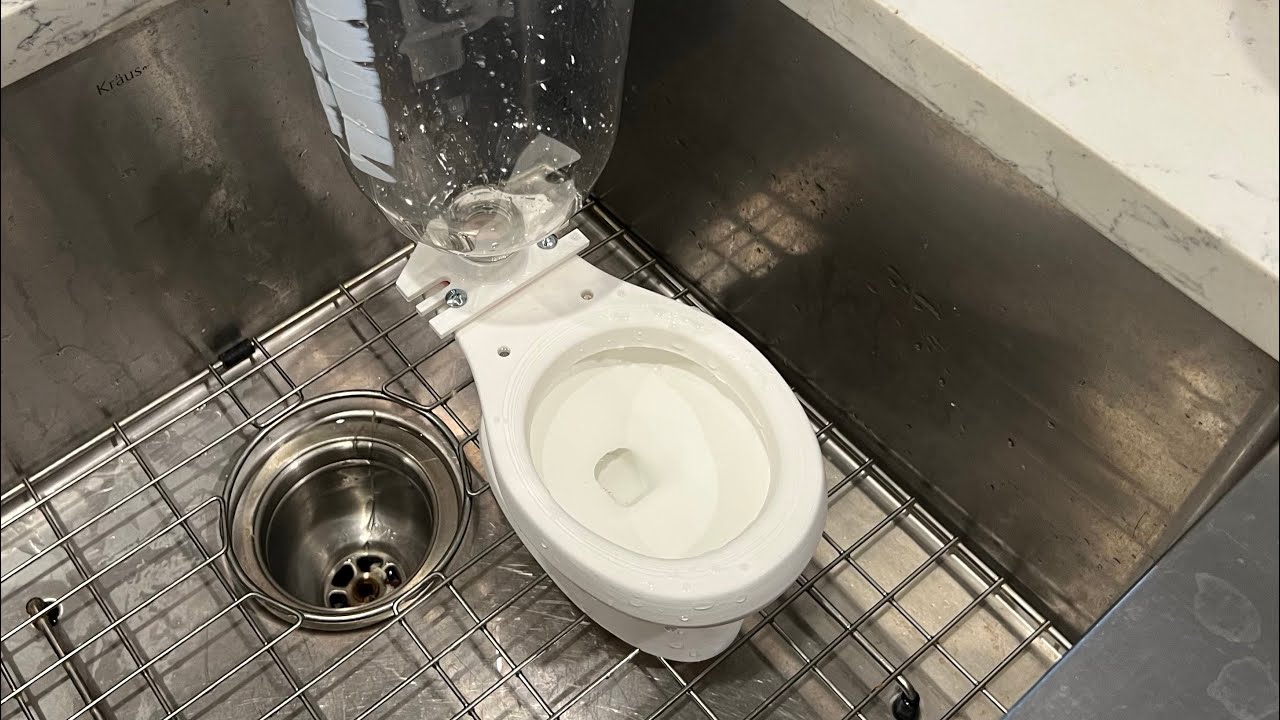 Полностью функциональный миниатюрный унитаз Springfield 80 с бачком, 5 дюймов!