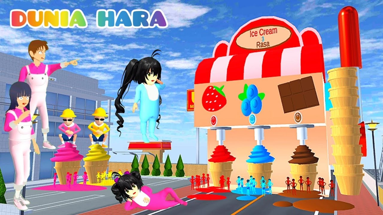 Hah Yuta Jadi Kembar Warna Warni Gara2 Es Krim Raksasa | Raksasa Celine makan Ice cream Warna Warni