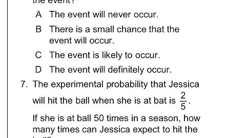 Experimental Probability SG (6-7)