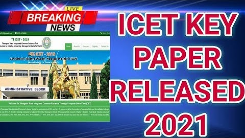 TELANGANA ICET KEY RESULTS RELEASED 2021. WATCH THE VIDEO TO KNOW COMPLETE DETAILS.!!!!