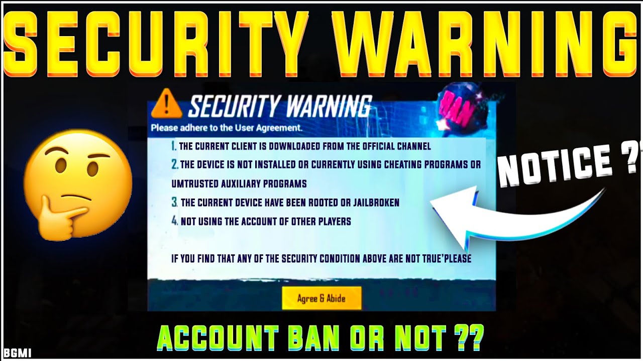 WHY SECURITY WARNING NOTICE COMING IN BGMI ।। ACCOUNT BAN ? ।। WHY PUBG INDIA BANNING ACCOUNTS