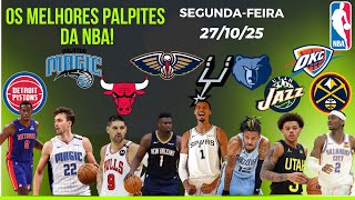 MELHORES PALPITES DO BASQUETE (NBA) DE HOJE 27/10/25   BILHETE ESPECIAL