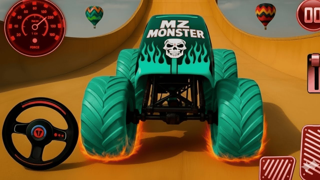 Crazy Monster Truck Extreme Jumps 🚚 Mega Ramp Racing & Stunt - Android Gameplay