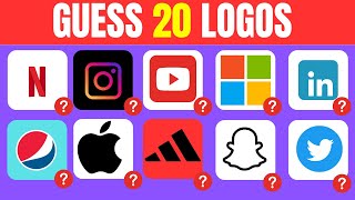 Guess the Logo in 10 Seconds | 20 Famous Logos | Logo Quiz