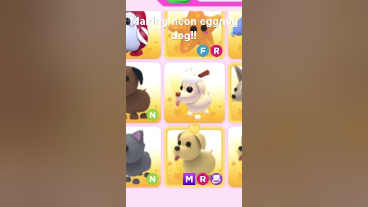 Neon eggnog dog|| #adoptme #adoptmewinterupdate #adoptmeneons #