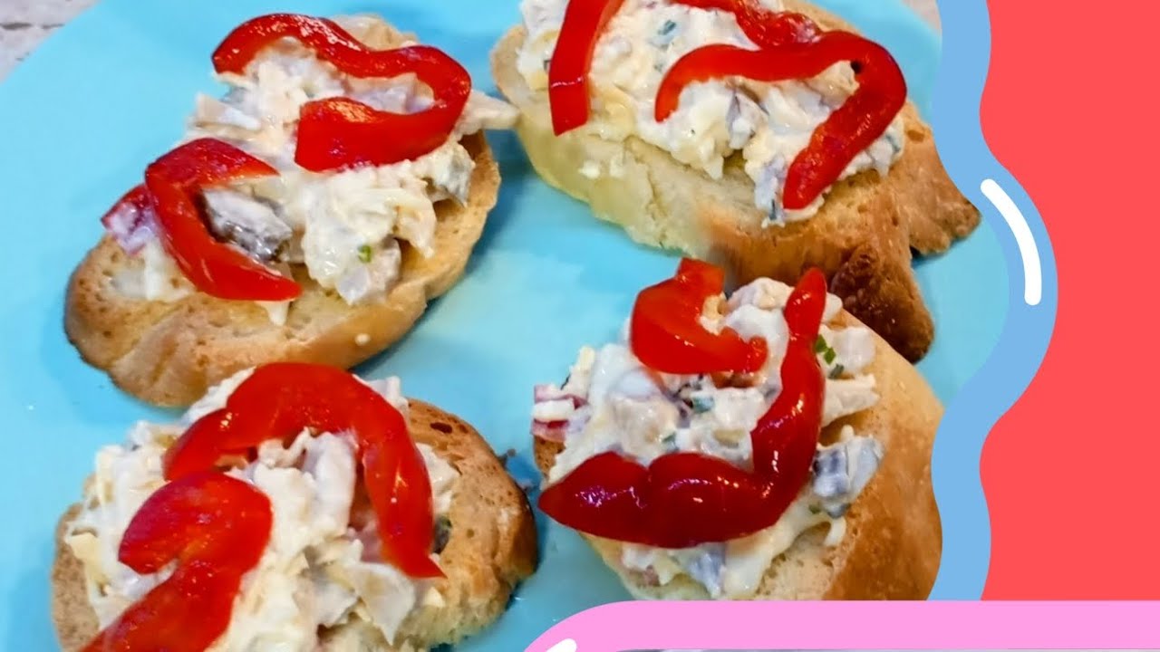 11.01.2026 👍CHICKEN BREAST SALAD WITH MUSHROOMS, CUCUMBERS AND PICKLED NOODLES, OIL-FREE MAYONNAISE🤪