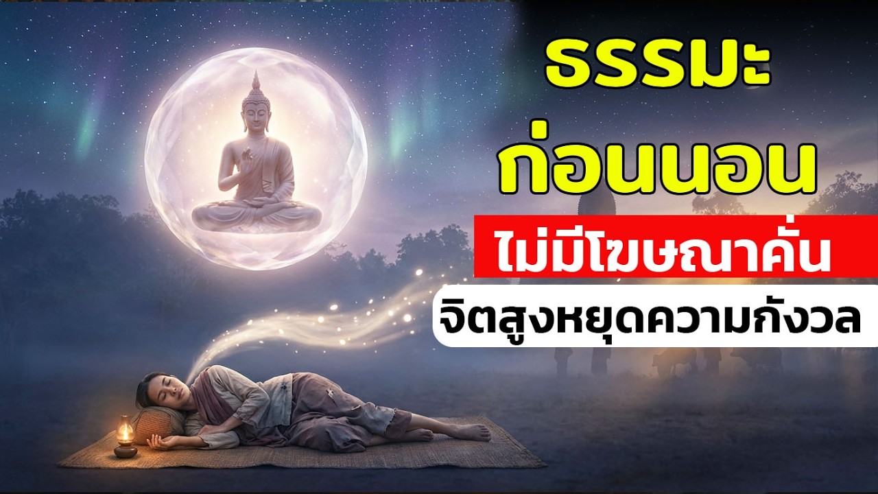ธรรมะก่อนนอน 🌙 หลับลึกใน 5 นาที | ฟังแล้วใจสงบ ปล่อยวางความกังวล เติมพลังบวกก่อนหลับ