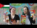 Germans Try Jordanian Snacks &amp; Candy | Food Tasting
