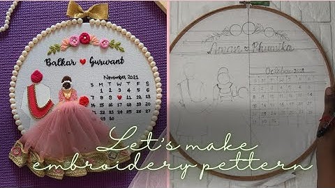 Embroidery Pattern Tracing : Step by step tutorial video for beginners ♥️ Embroidery for beginners