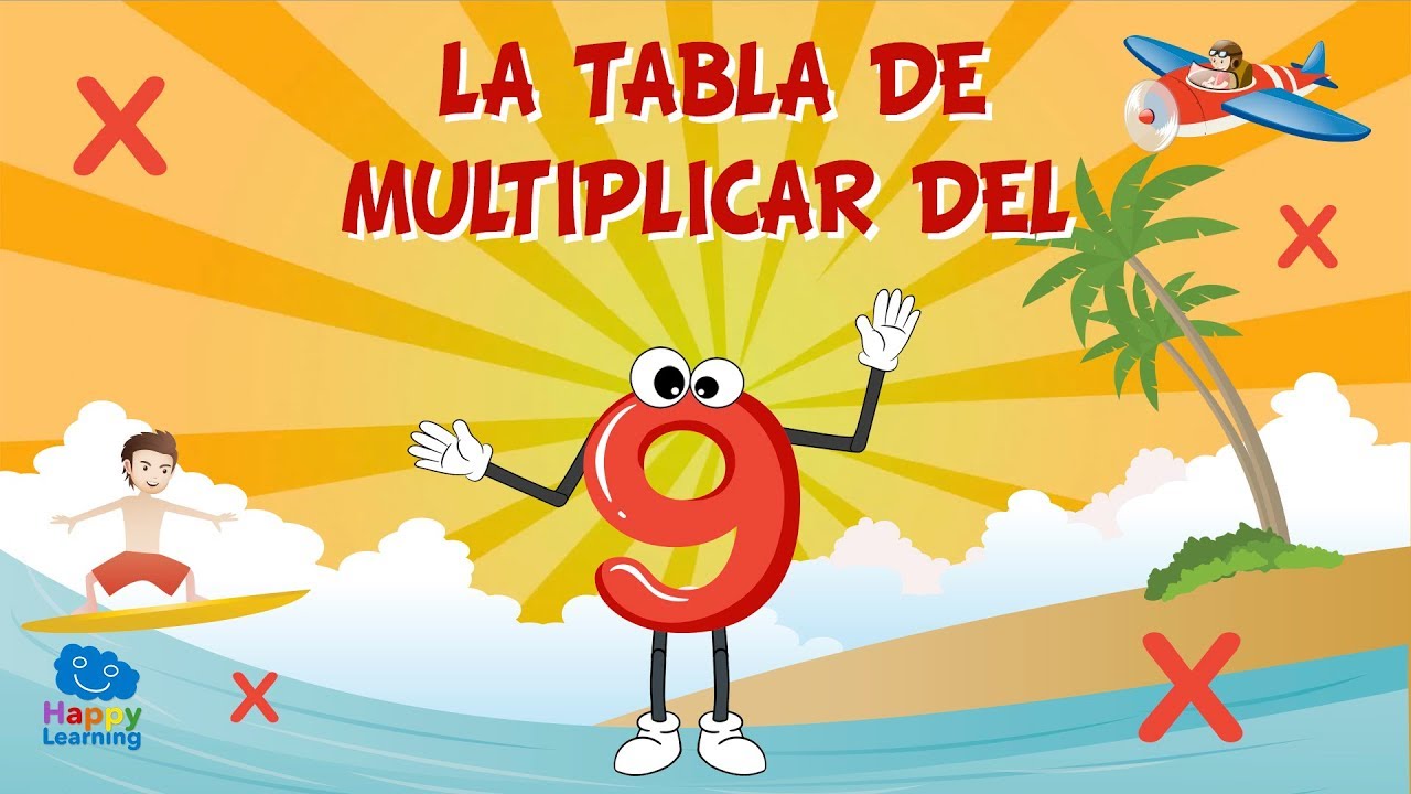 marco tablero lanzadera La tabla de multiplicar del 9 | Vídeos Educativos para Niños - YouTube