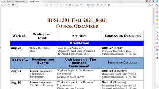 BUSI 1301 Welcome Video Fall 2021