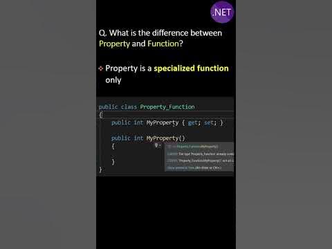 What is the difference between Property and Function ? - YouTube