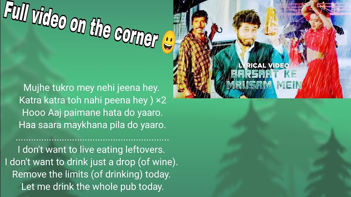 Barsaat Ke Mausam Mein Lyrics song English Translation #fq759