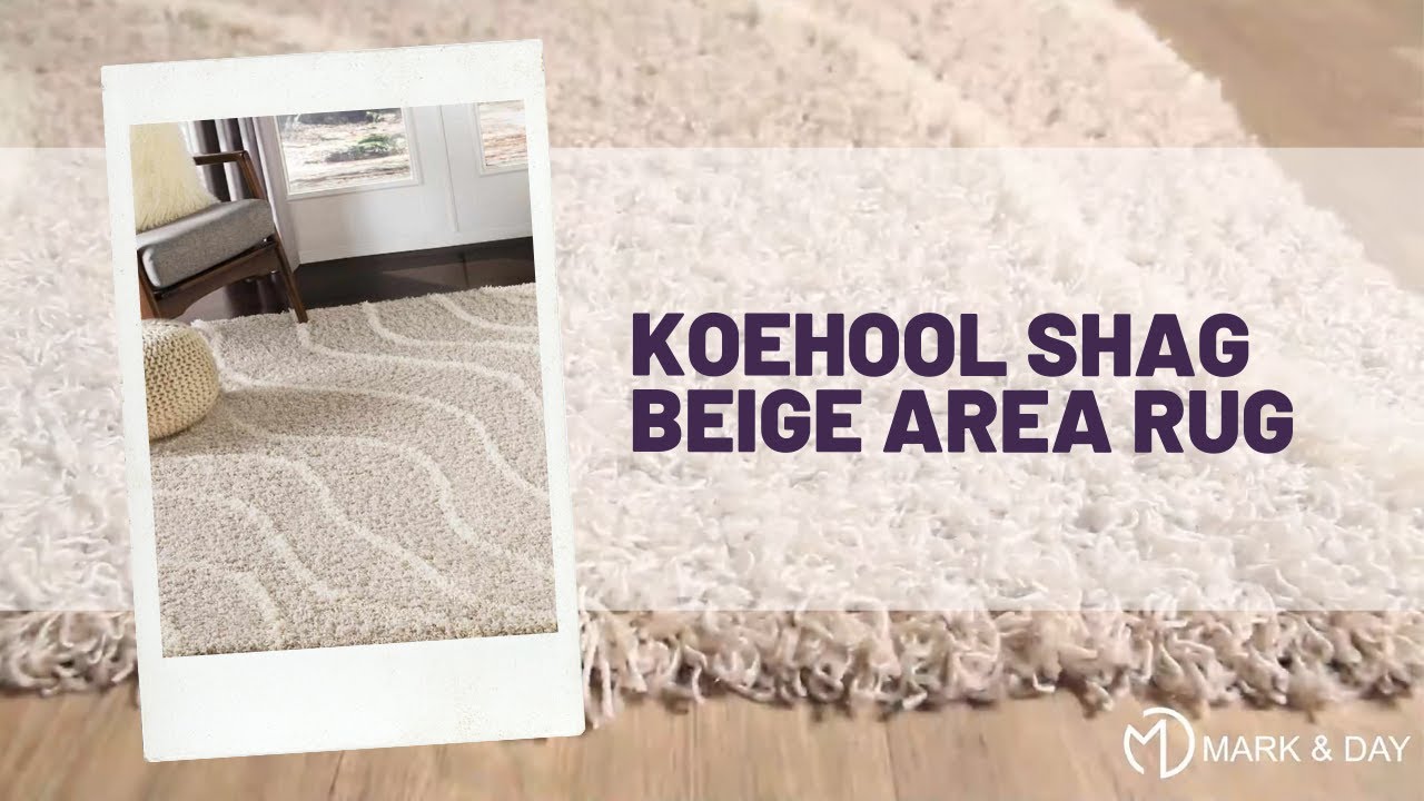 Koehool Shag Beige Area Rug
