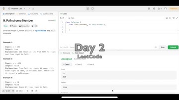 Day 2: LeetCode Problem 9. Palindrome Number - Swift