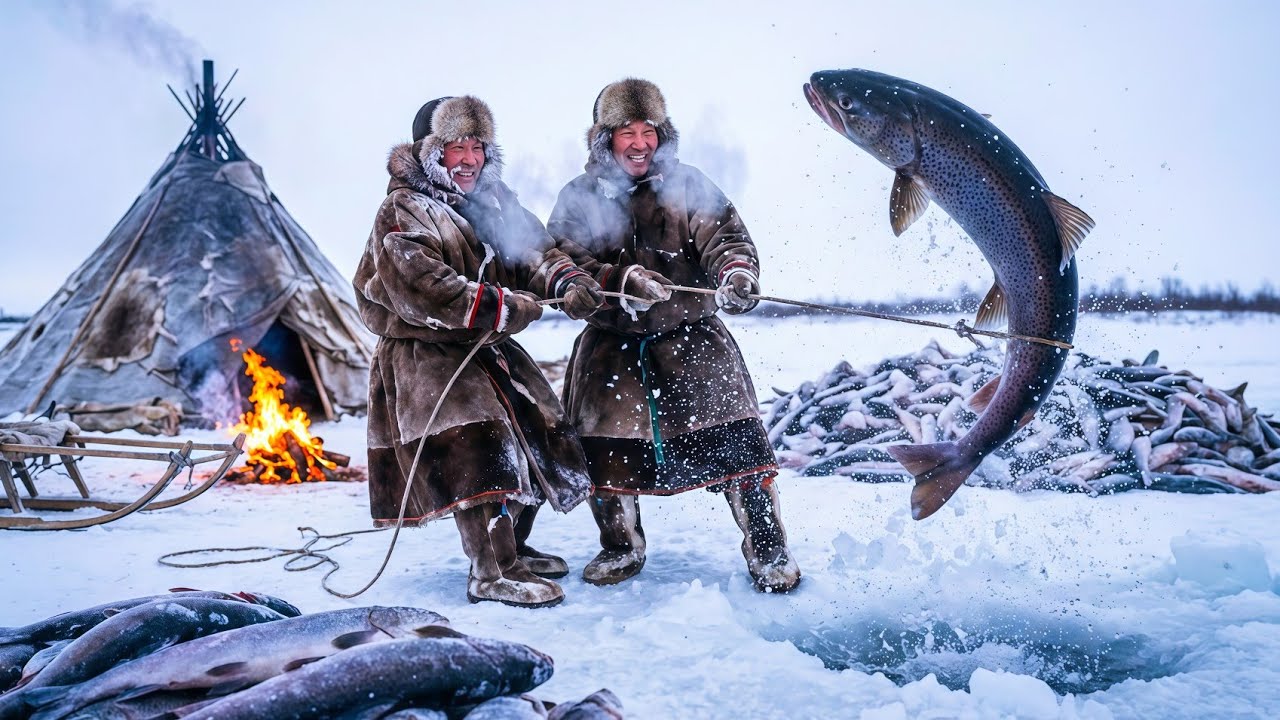 5000 КГ РЫБЫ при —71°C: Как кочевники СПАСЛИ деревню от голода в ледяном аду Якутии!