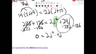 SM2 10.2: Solving Similar Triangles (Quadratic)