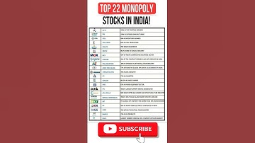 22 Monopoly Stock Of Indian Stock market #monopolystocks #monopolybusiness #irctc #iex #itc #mcx