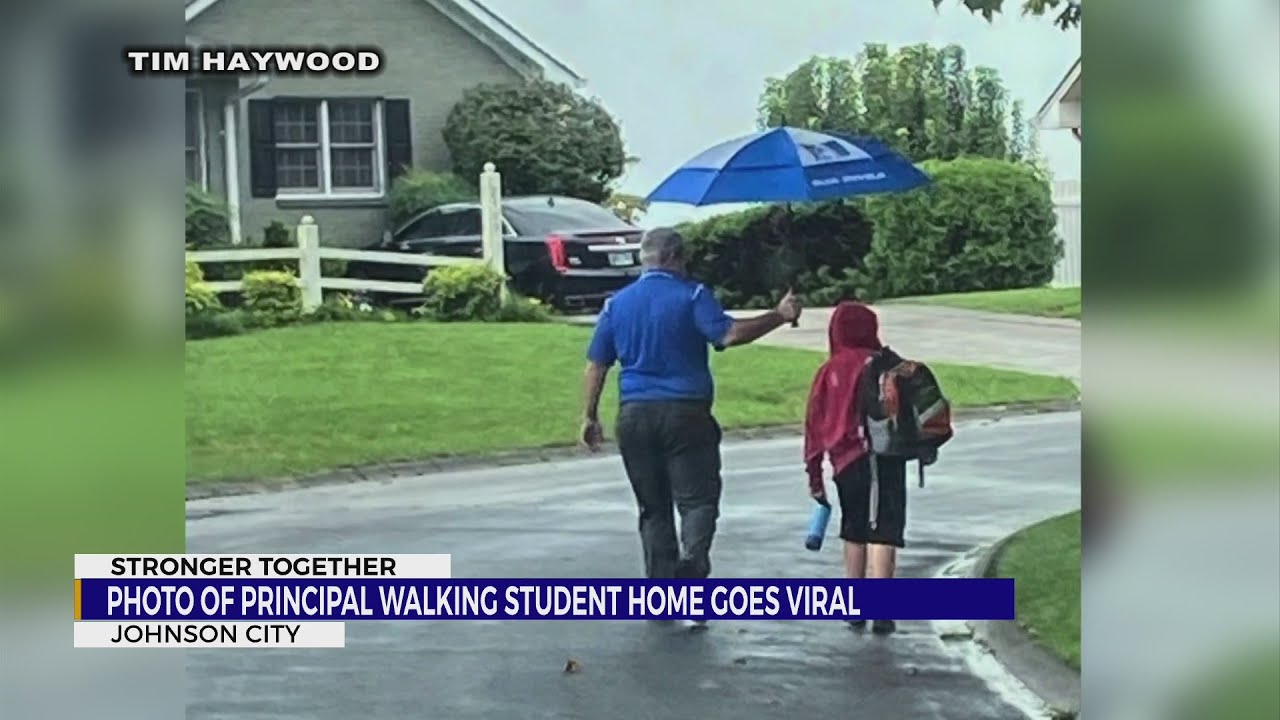 Photo of Johnson City Schools principal walking student home goes viral