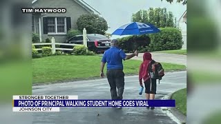Photo of Johnson City Schools principal walking student home goes viral