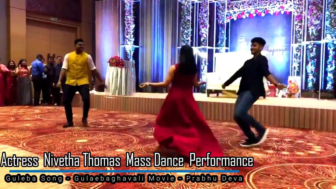 Actress Nivetha Thomas Fantastic Dance Performance at Engagement Party  Guleba Song  HD  1080p