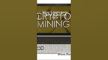 Bitcoin & Crypto Scams: How to Recover Lost Funds : Bitcoin Recovery From Scammers
