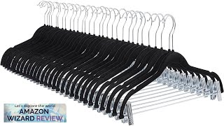Amazon Basics Velvet Non-Slip Skirt Clothes Hangers with Clips Pack of 24 Review