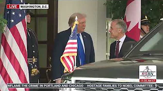 WATCH: President Trump welcomes the Prime Minister of Canada to the White House - 10/7/25
