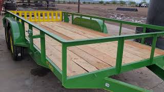 Remolque Cama Baja 6000 KG Color verde John Deere