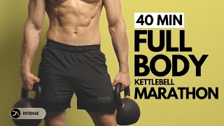 40 Min ENERGY-INTENSIVE Full Body Kettlebell Workout |Controlled \& Explosive| Major muscles |No Jump