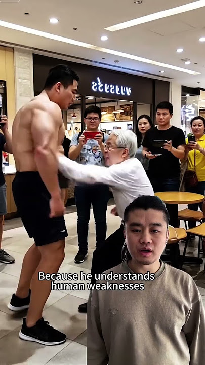 Tai Chi old man can knock down strong man #kungfuskills #taichi #fighting